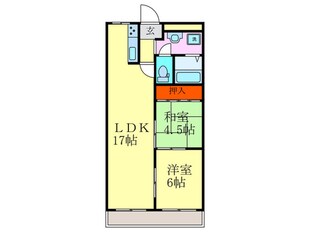 メロディハイム長岡京の物件間取画像